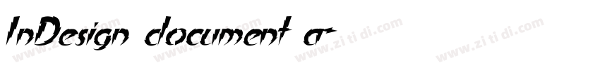 InDesign document a字体转换